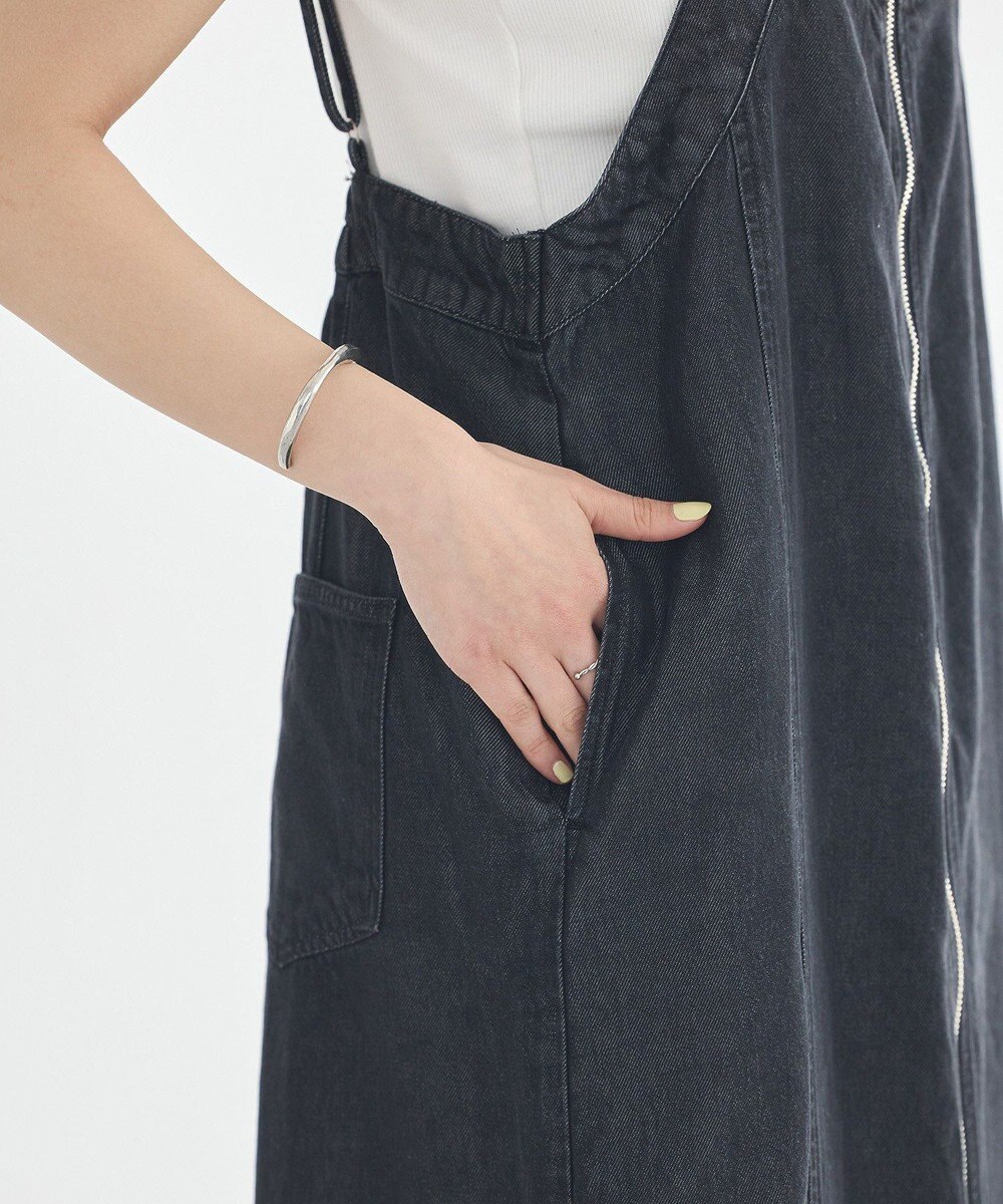 earth music&ecology ダブルジップデニムキャミワンピース 