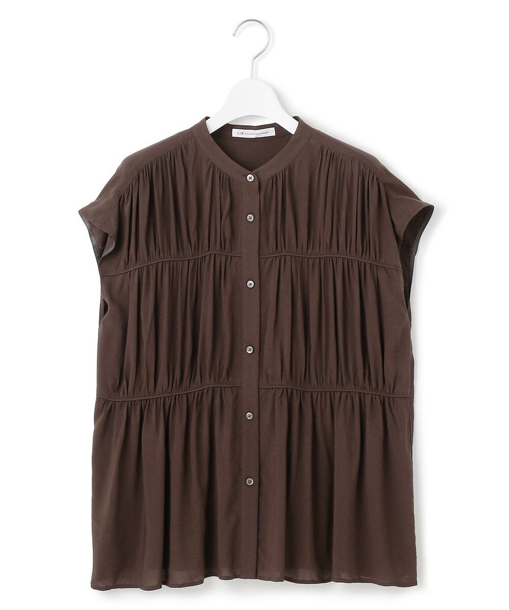 23区 S 【接触冷感/WEB&一部店舗限定】レーヨンスパローン ティアード ブラウス 