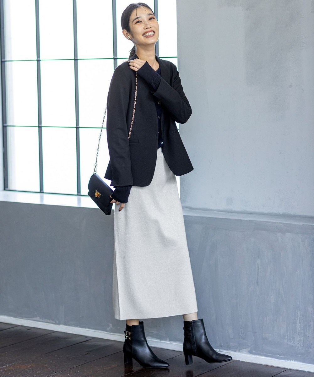 ANY SIS S CICA加工 ニット タイト スカート 