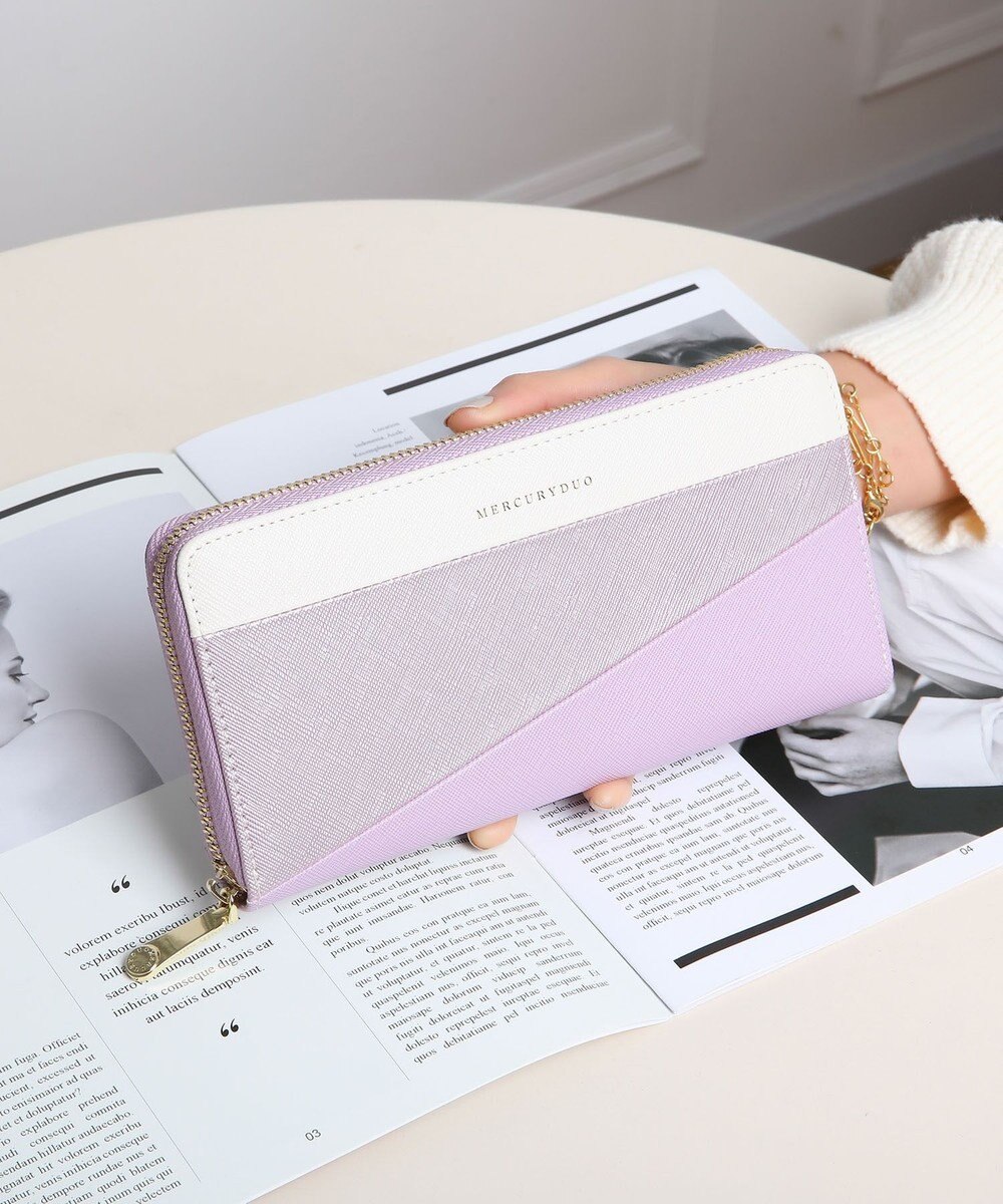style code 【MERCURYDUO/マーキュリーデュオ】ダイアナ　トリコカラーRFロングウォレット 