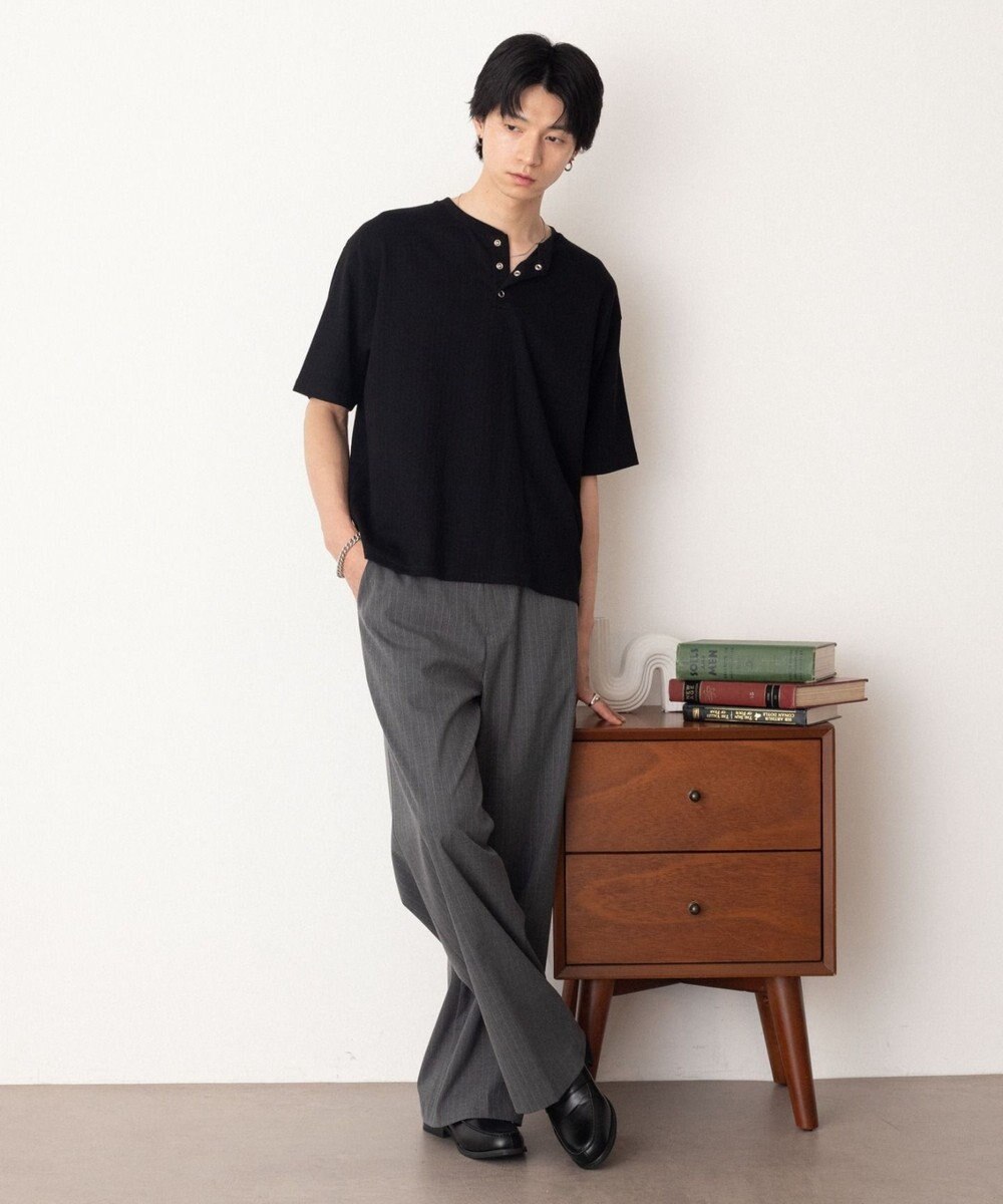 WEGO リングドットヘンリーネックリブT（SS） 