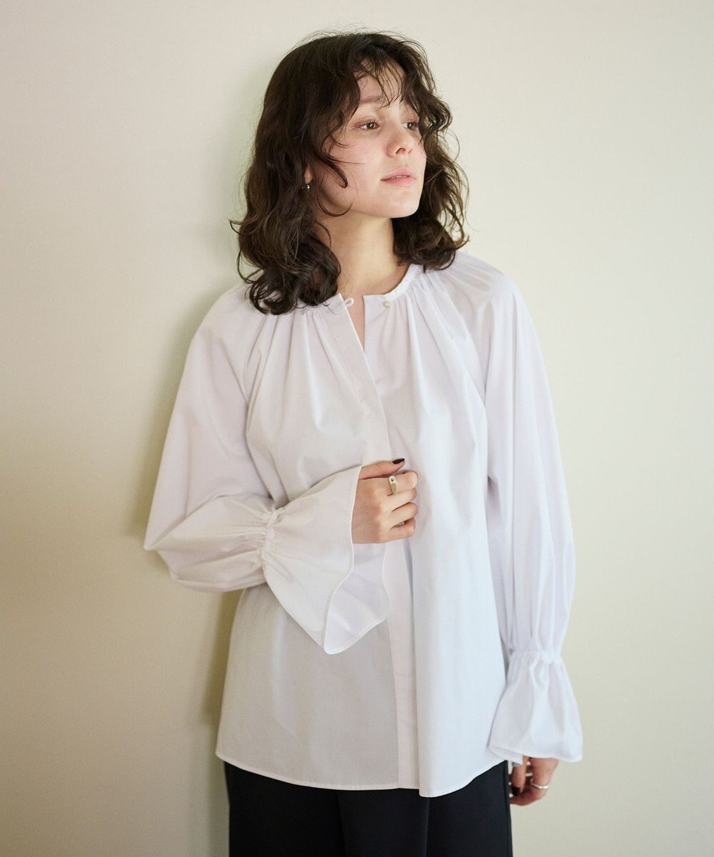 #Newans 【洗濯機可】フルギャザーブラウス 