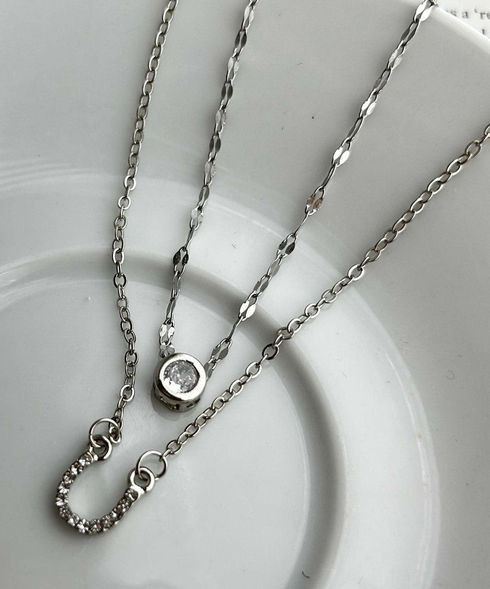 WEGO L2連ムーンキラキラネックレス 