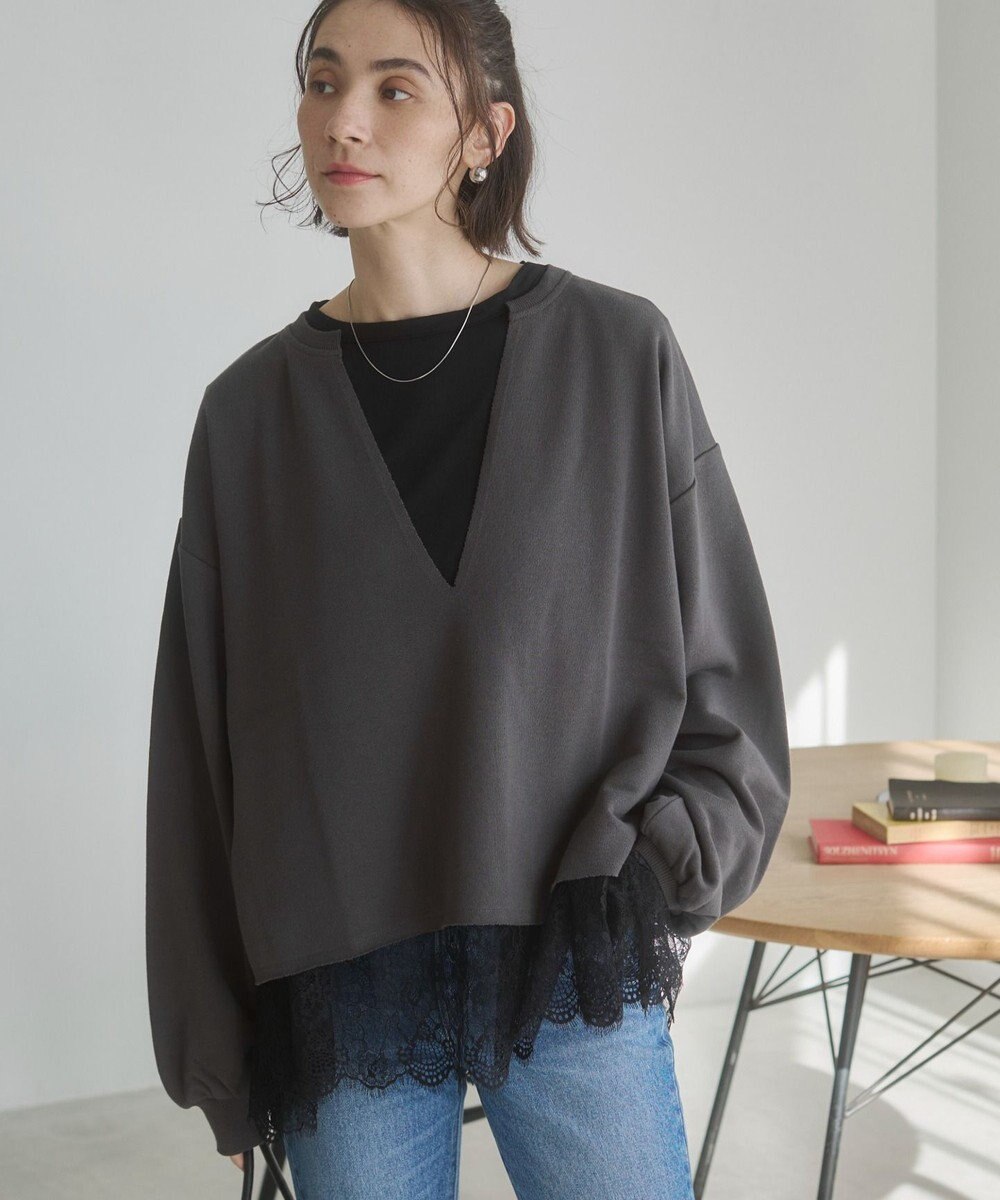 WEGO 【ANGIE VINTAGE】裾レースドッキングロンT 