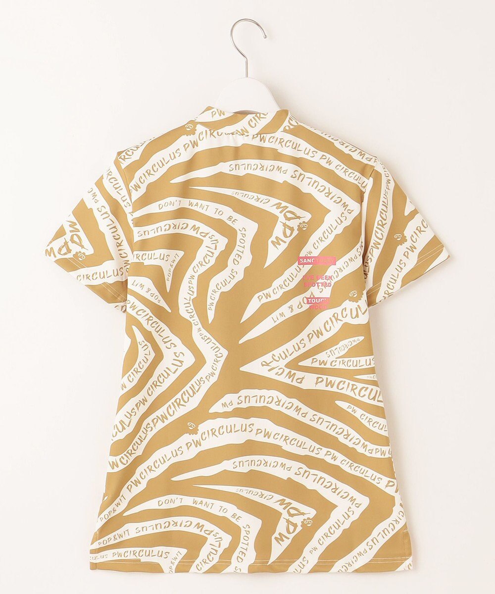 PW CIRCULUS 【UVカット / 吸水速乾 / 伸縮性抜群】【WOMEN】ゼブラ柄モック T ゴルフウェア レディース 