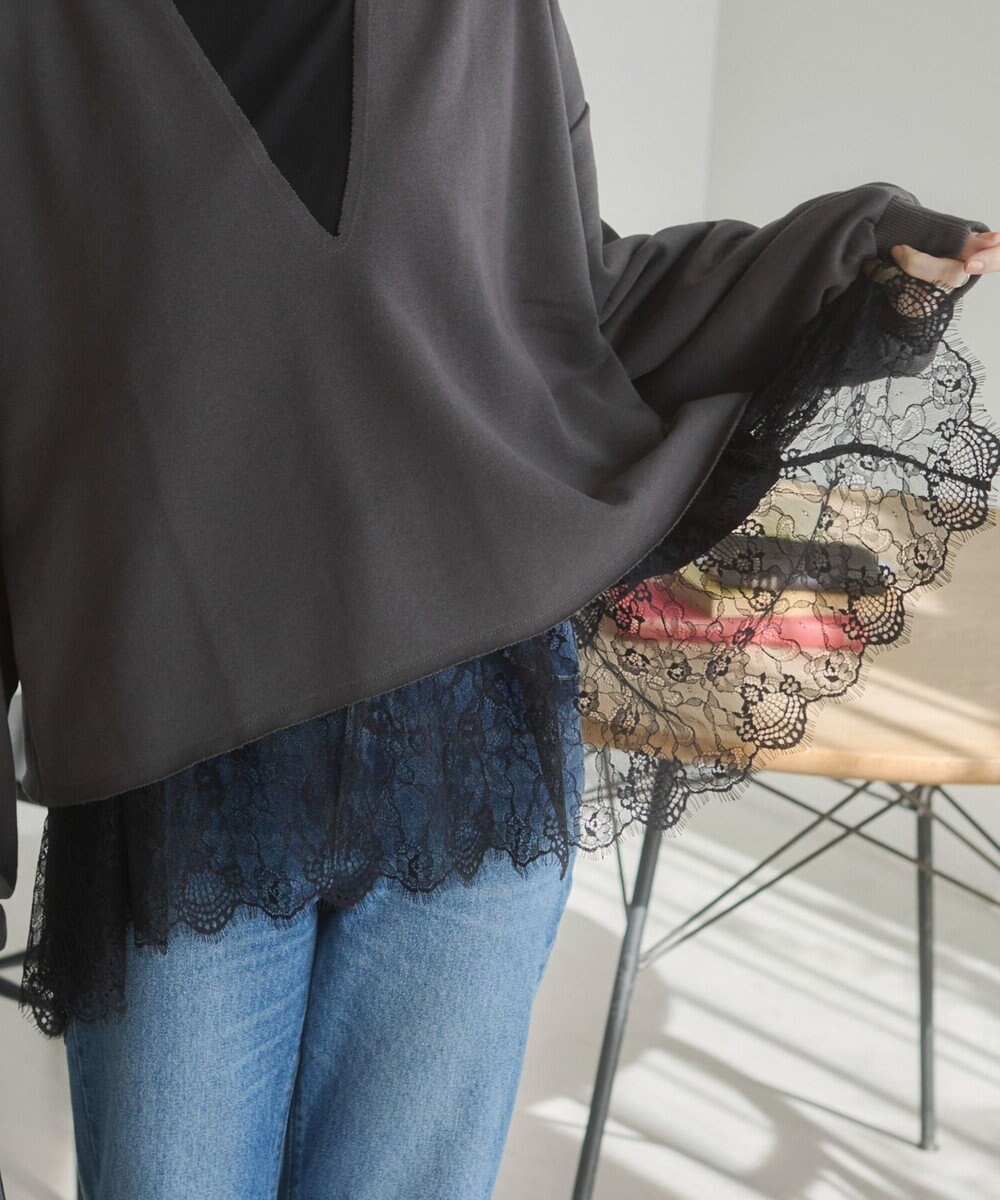 WEGO 【ANGIE VINTAGE】裾レースドッキングロンT 