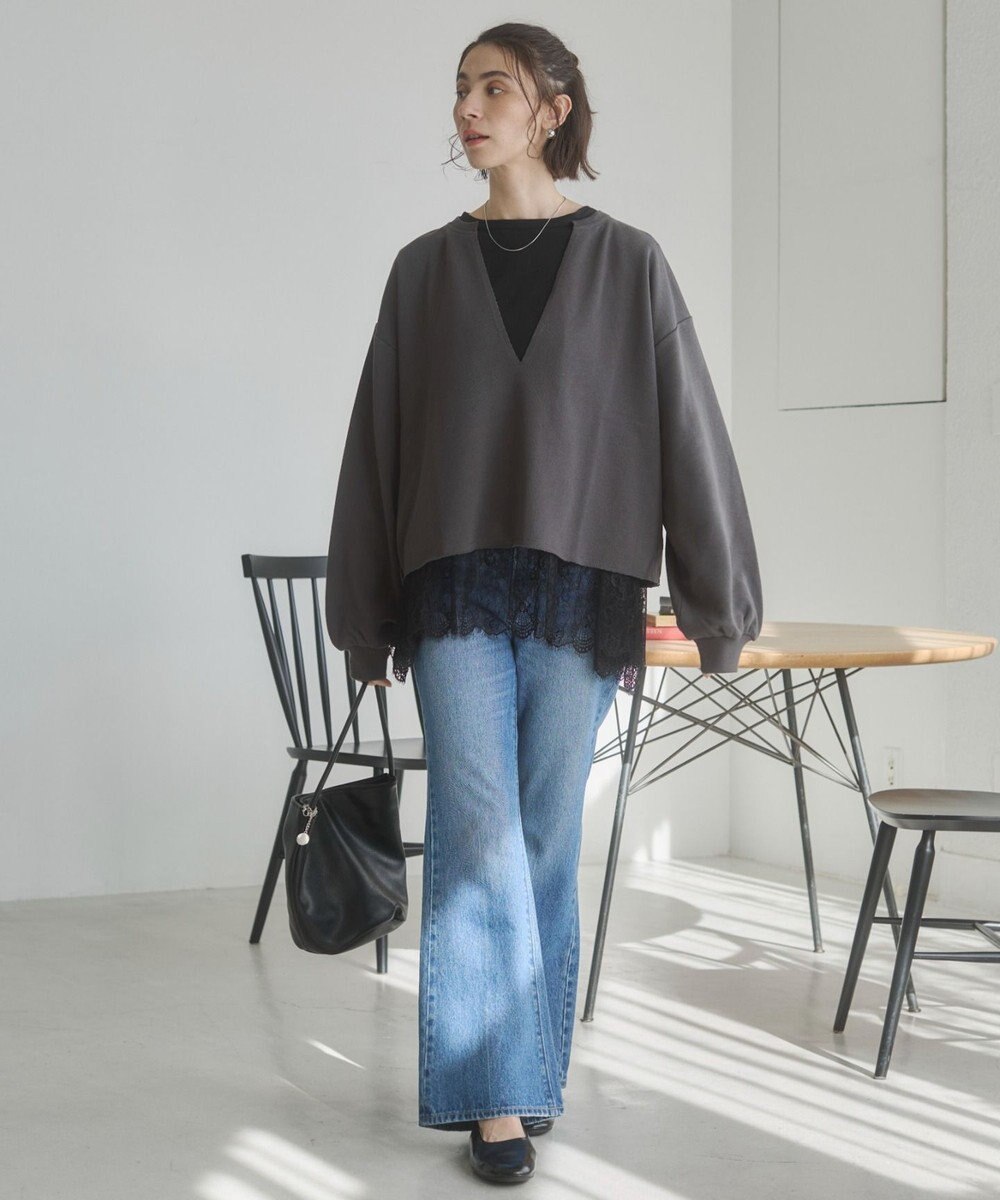 WEGO 【ANGIE VINTAGE】裾レースドッキングロンT 