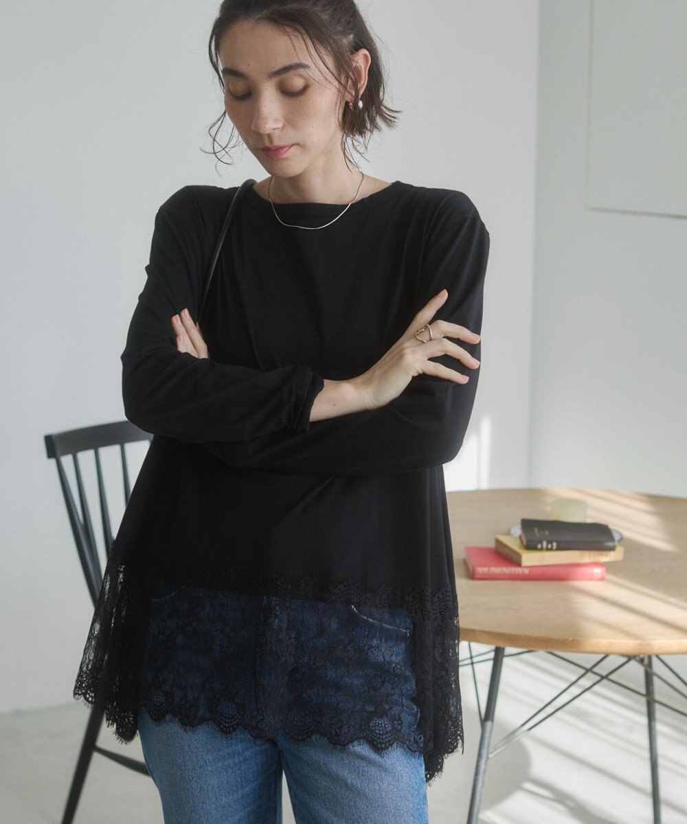 WEGO 【ANGIE VINTAGE】裾レースドッキングロンT 