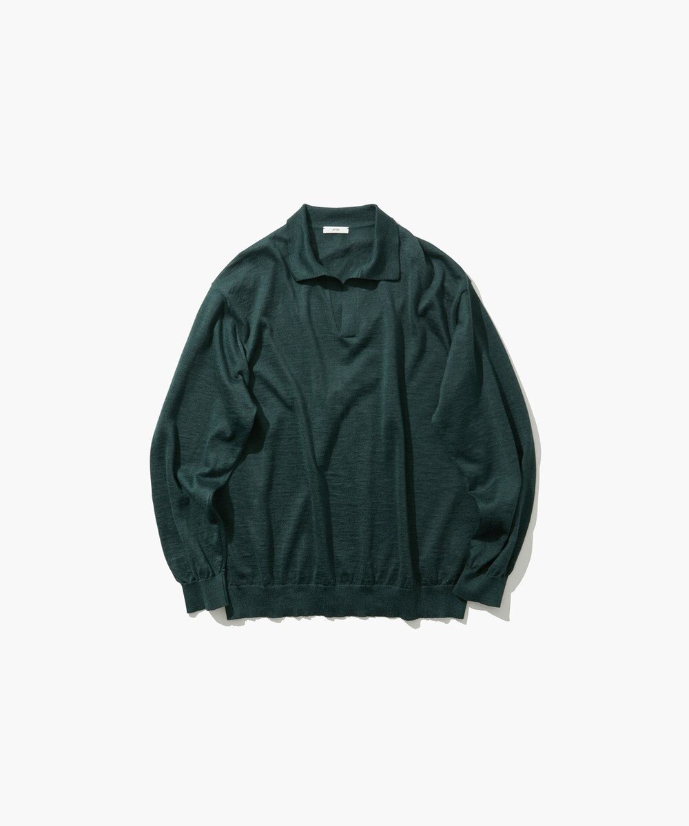 ATON RAMIE CASHMERE | スキッパーポロセーター - UNISEX 