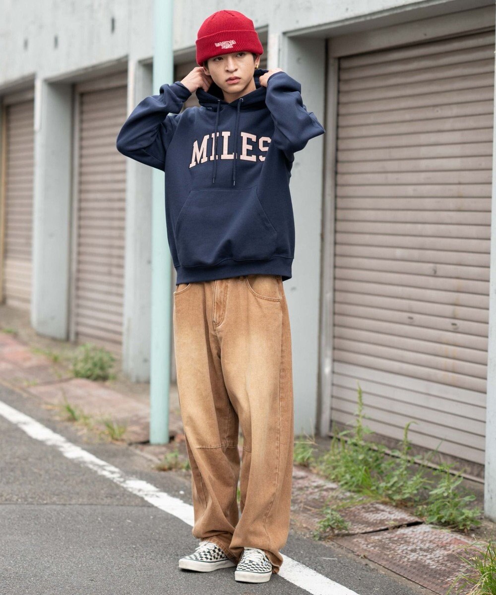 WEGO 【ユニセックス着用ITEM/SMLサイズ展開】グラフィックロゴプルパーカー 