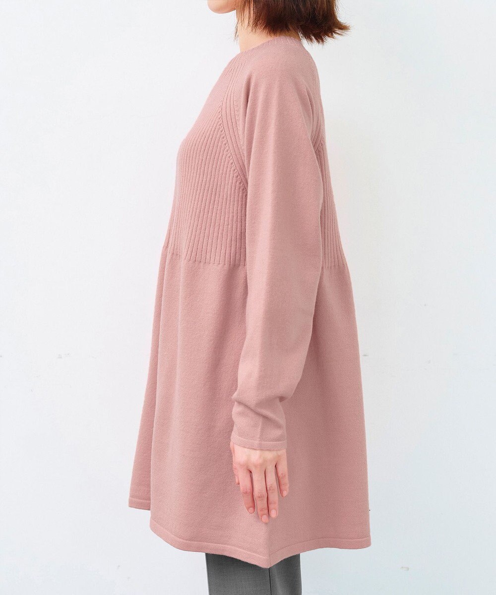 Tiaclasse 【新色追加・洗える】ミドルリブニットチュニック 