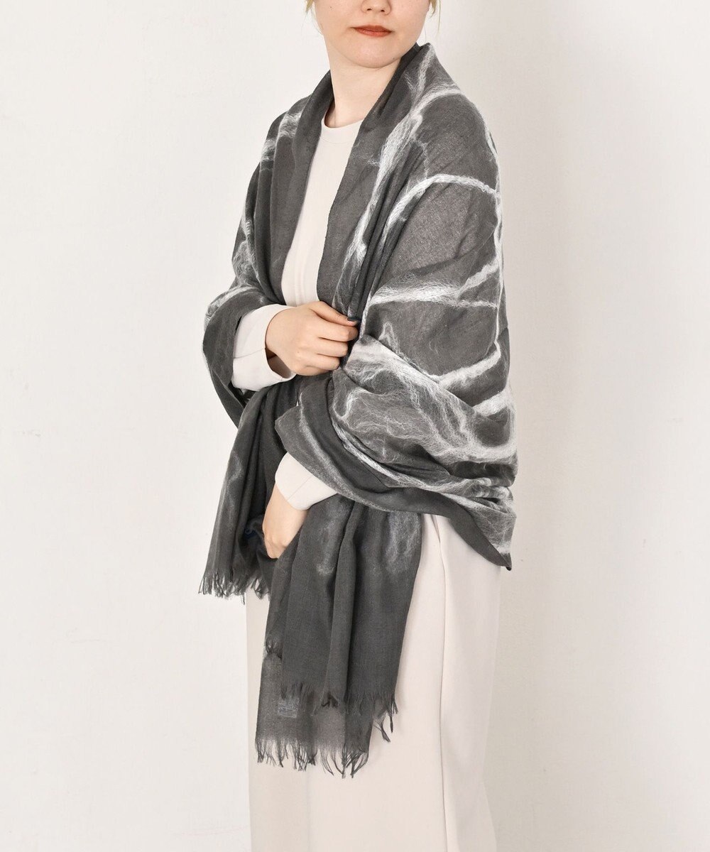 muto ニードルパンチ シルクウールストール 