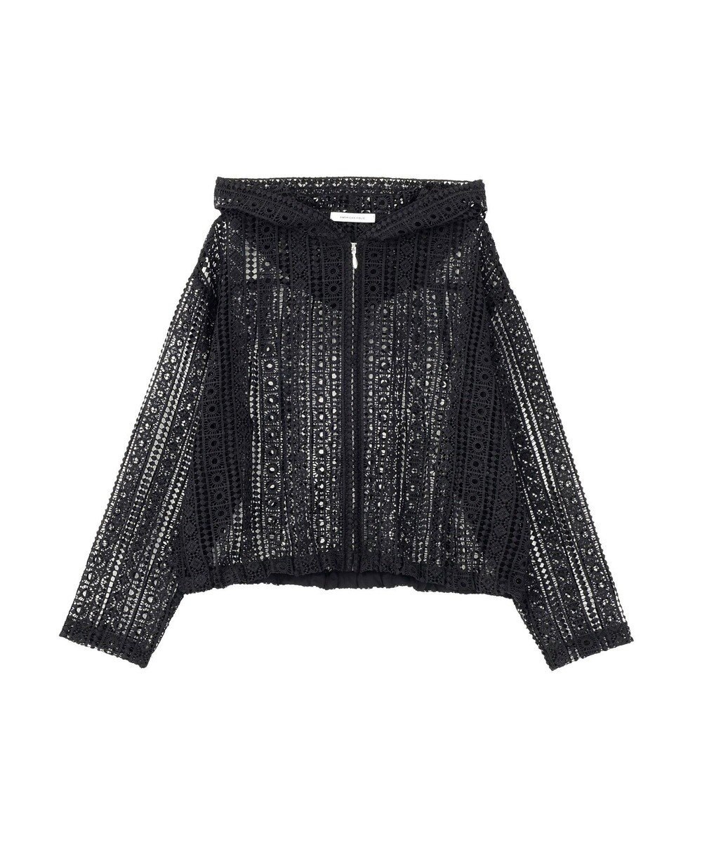 AMERICAN HOLIC 【先行予約】幾何学レースフードシャツ 