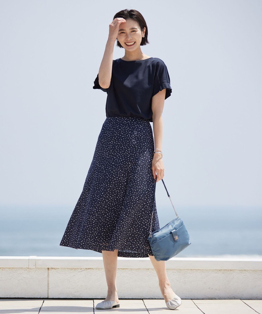 J.PRESS LADIES 【2way】ナイロンギャザー ショルダー バッグ 