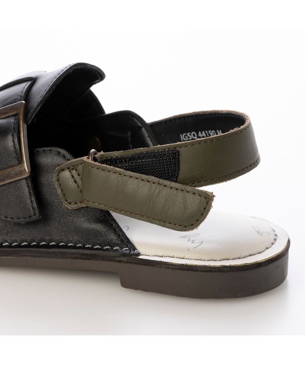 ing <ing>シングルモンクデザインバックストラップシューズ 