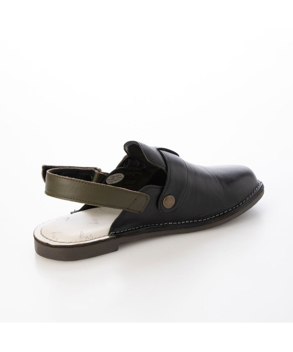 ing <ing>シングルモンクデザインバックストラップシューズ 