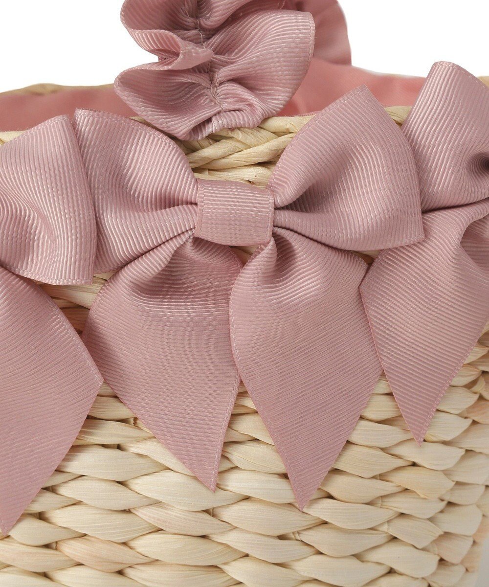 Maison de FLEUR 【2Way】フリルハンドルメイズリボン2Wayカゴバッグ 