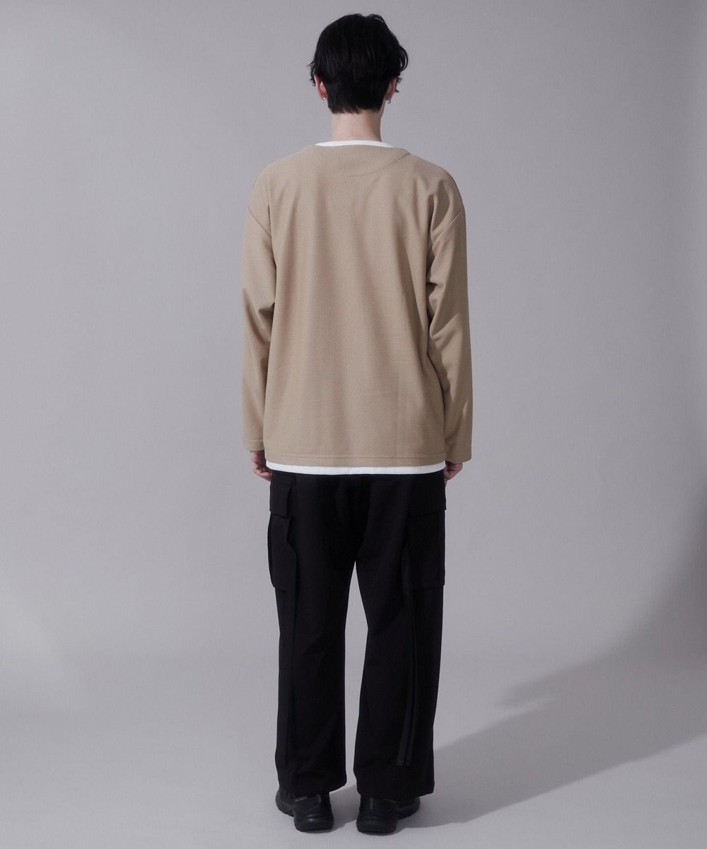 WEGO フェイクレイヤードキーネックT（LS） 