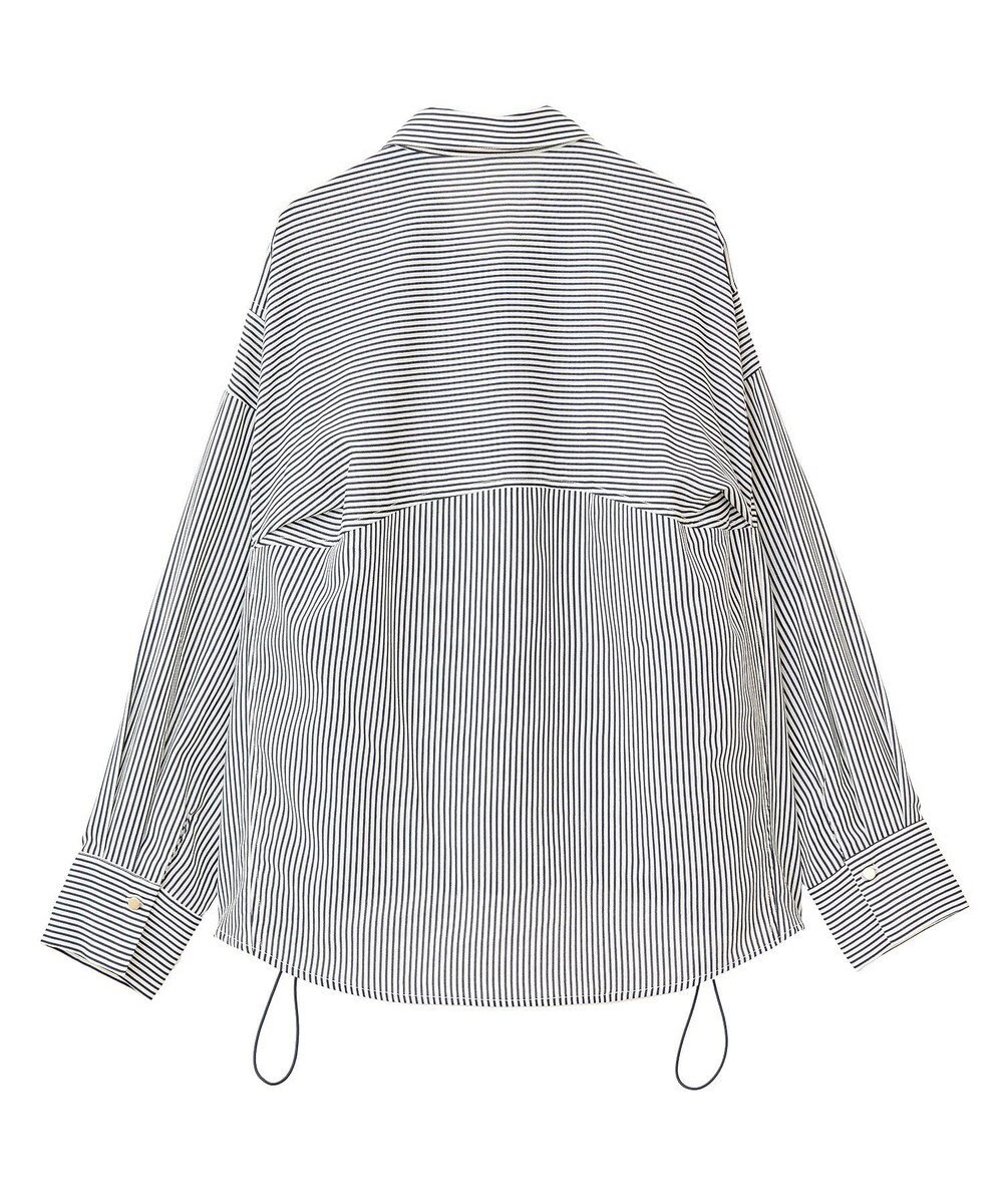 Green Parks 金ボタン裾ドロストシャツ 