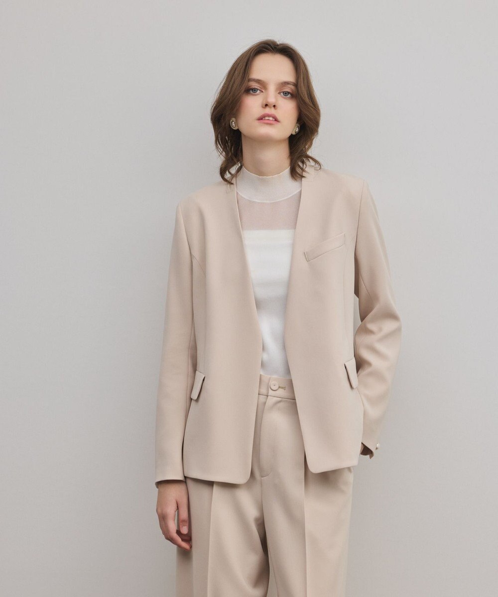 GRACE CONTINENTAL トリアセノーカラージャケット 