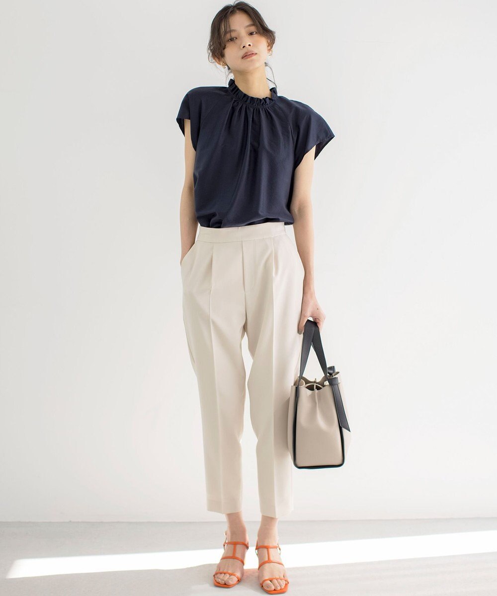 組曲 【ストレッチ・イージーケア】オシャクロス テーパードパンツ 