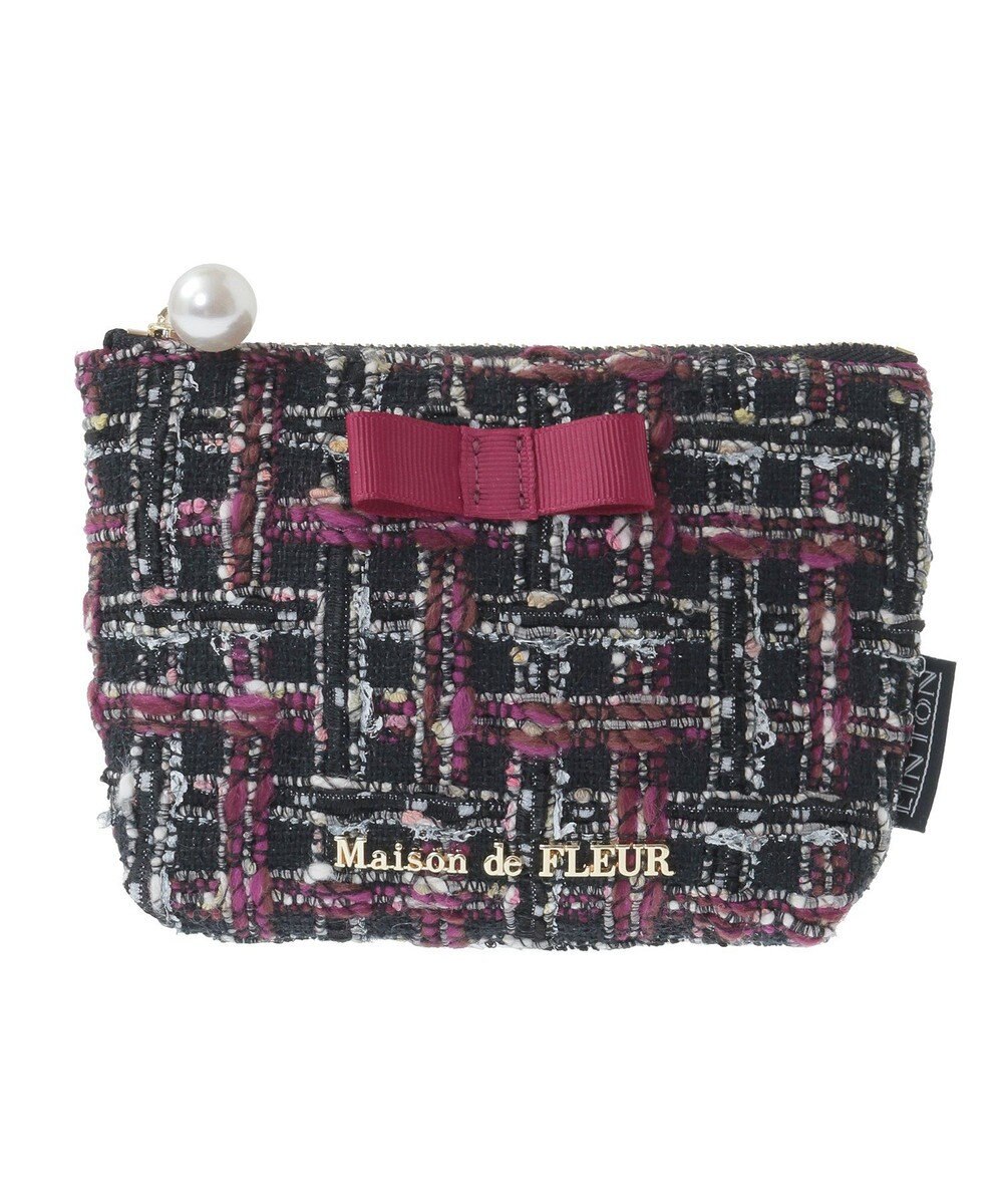 Maison de FLEUR LINTONツイードポーチ 