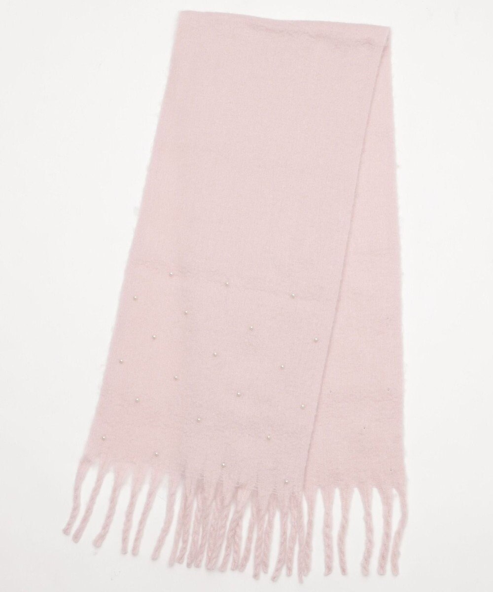 WEGO パール付きワイドフリンジストール 