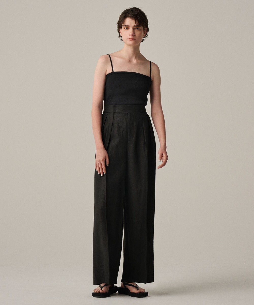 uncrave ヘリンボーン リネン ワイドパンツ（uncrave WHITE） 