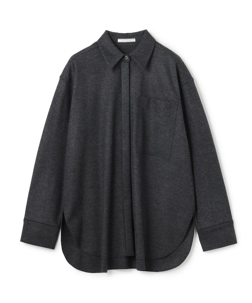 BEIGE， MONTAIGNE / ウールオーバーサイズシャツ 