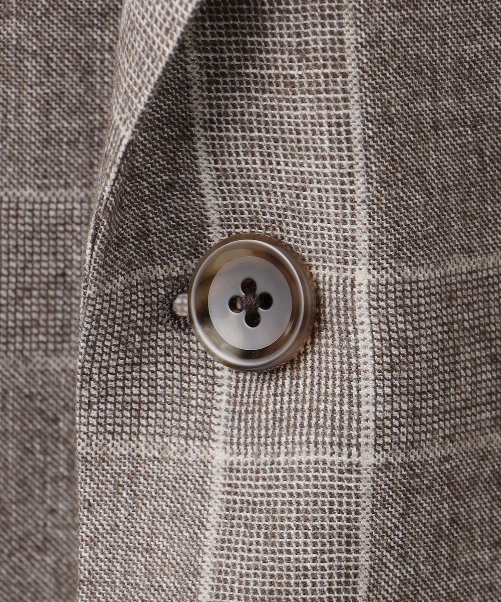 GOTAIRIKU 【CANONICO/カノニコ】サキソニーウールコットンブレンド ジャケット_ブラウンチェック 