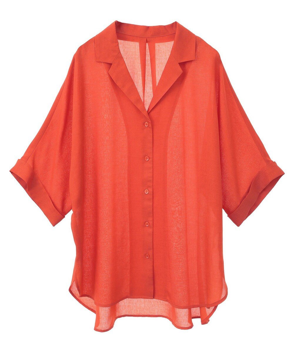 Green Parks 開襟シアージャケット風シャツ 