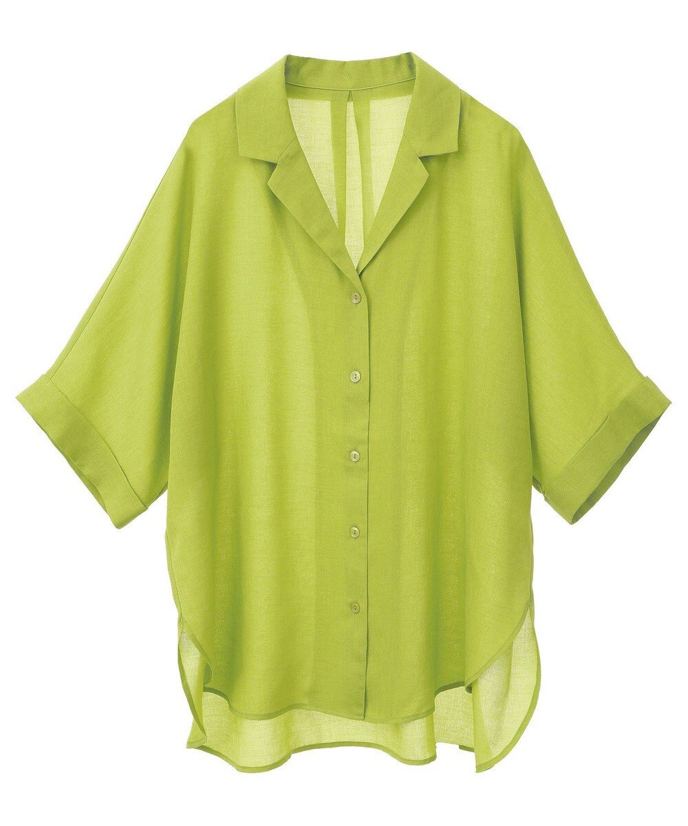 Green Parks 開襟シアージャケット風シャツ 