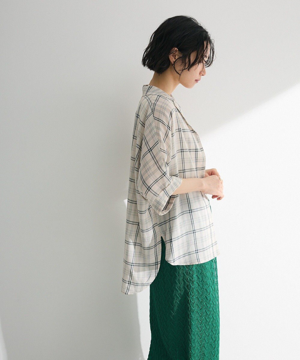 Green Parks 開襟シアージャケット風シャツ 