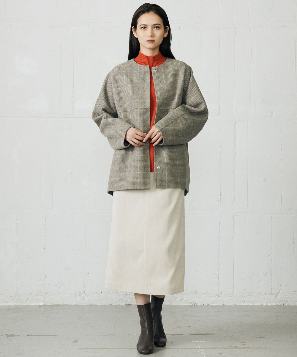 自由区 L 【17号サイズまで展開・SHIHOさん着用】ソフトコーデュロイ スカート 