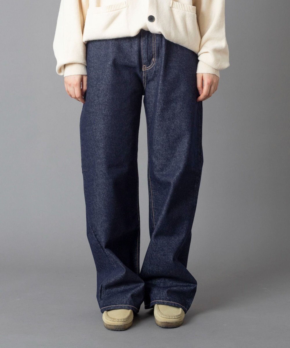 WEGO 【ユニセックス着用ITEM/ウエスト調整可】ストレートデニムパンツ 