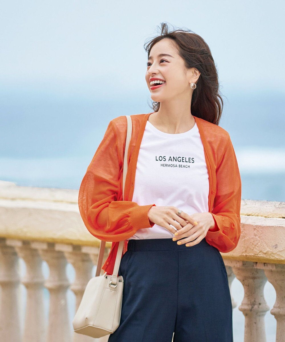 Tiaclasse 【洗える】シアーパフスリーブカーディガン 