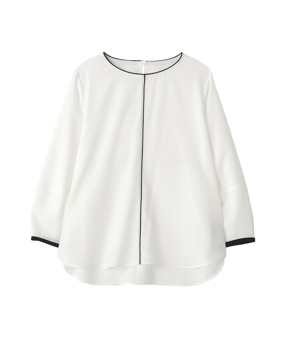 YECCA VECCA 配色パイピングブラウス 