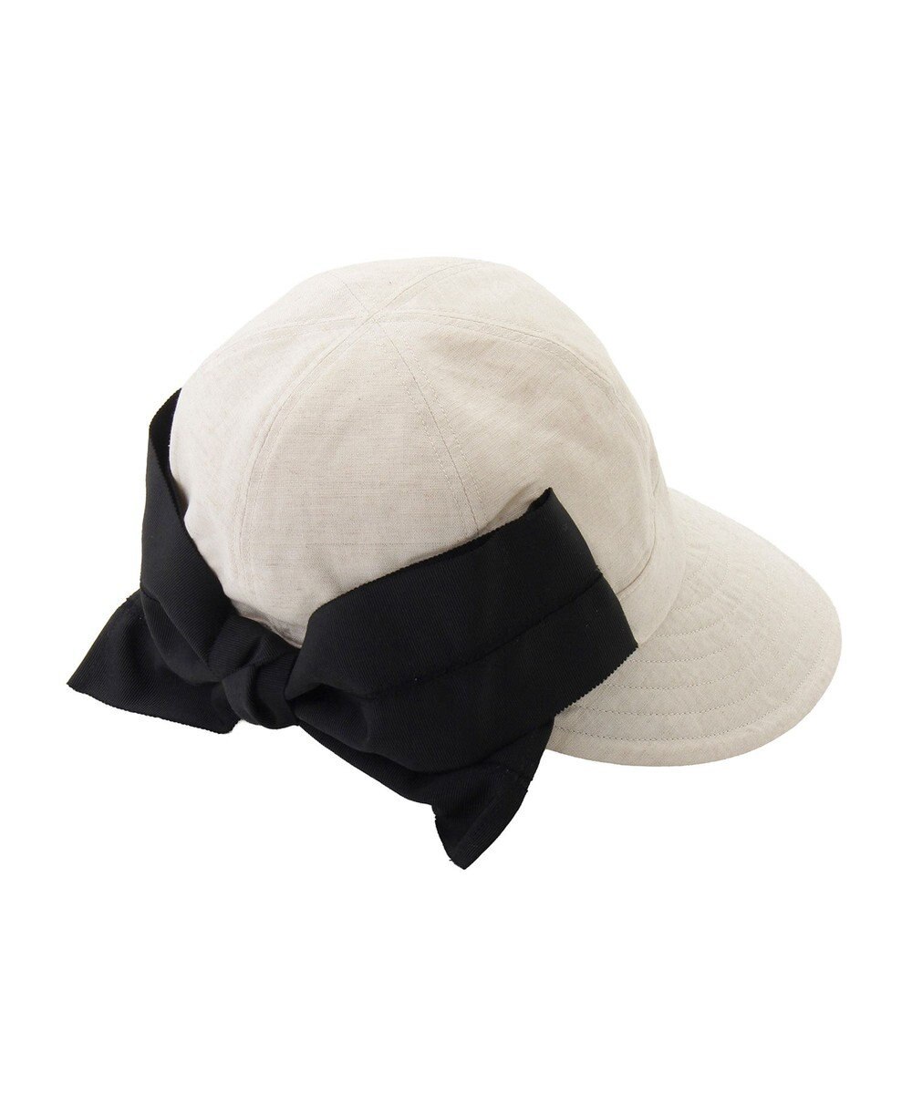 MOONBAT 【遮光100％/遮熱/UV】HIROKO KOSHINO(ヒロコ コシノ)遮光 リボンジョッキー 帽子 ゆったりMサイズ 手洗い可能/サイズ調整可能 