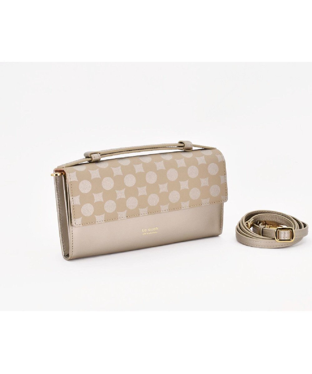 MIYABIYA La quoh with kirakaracho 南蛮七宝プリントレザー お財布ショルダー 