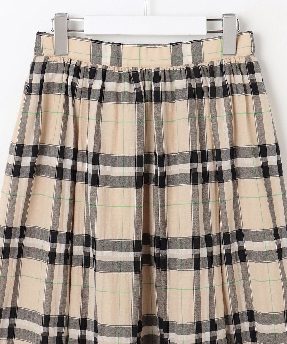 自由区 L 【カタログ掲載・洗える】シアーブライトチェック スカート 