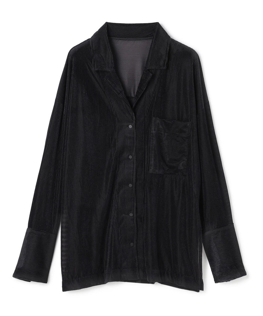 uncrave シアーベロアリブ シャツ 