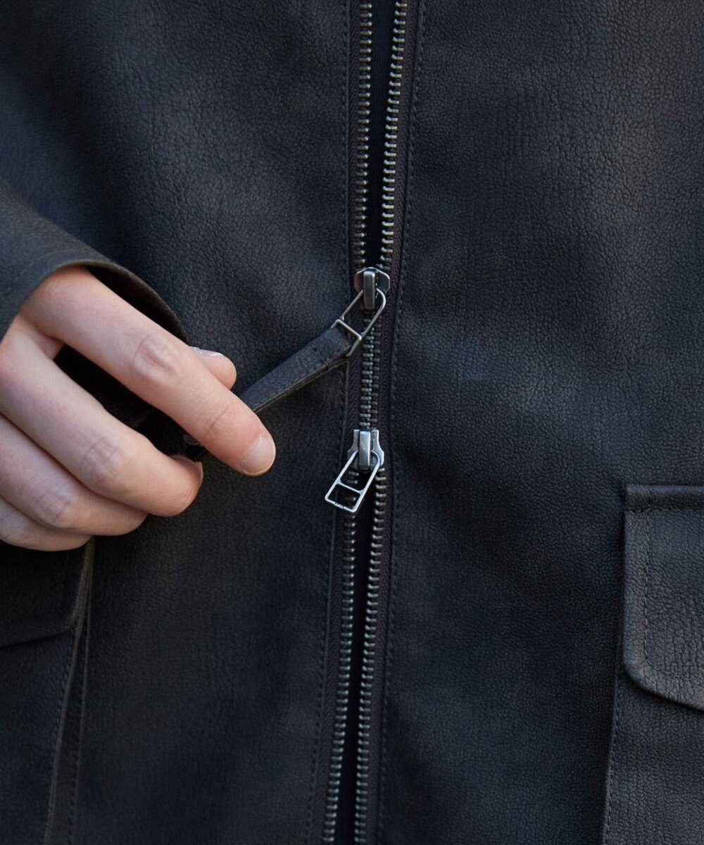 WEGO 【ユニセックス着用ITEM】PUダブルZIPフライトジャケット 