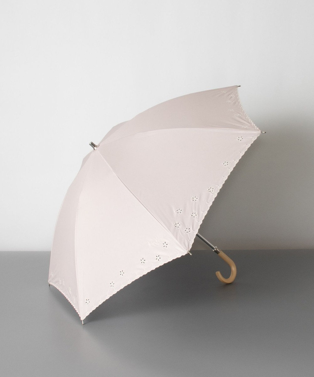 NINA RICCI ニナ リッチ 花柄刺繍 晴雨兼用傘 (2段スライドショート傘