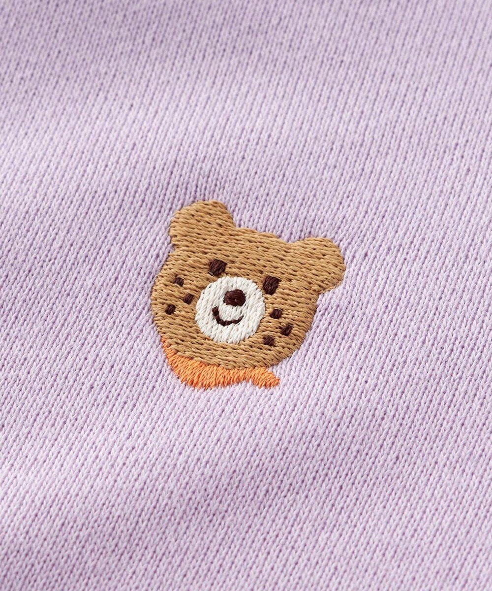 MIKI HOUSE HOT BISCUITS 【70-120cm】【Everyday Series】ワンポイント くすみカラー裏毛パイルトレーナー 