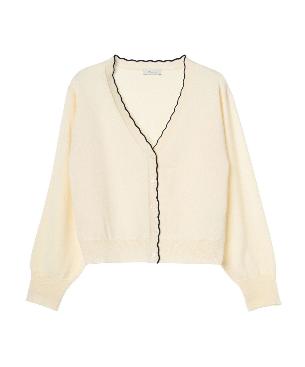 earth music&ecology ちびスカラップカーディガン 