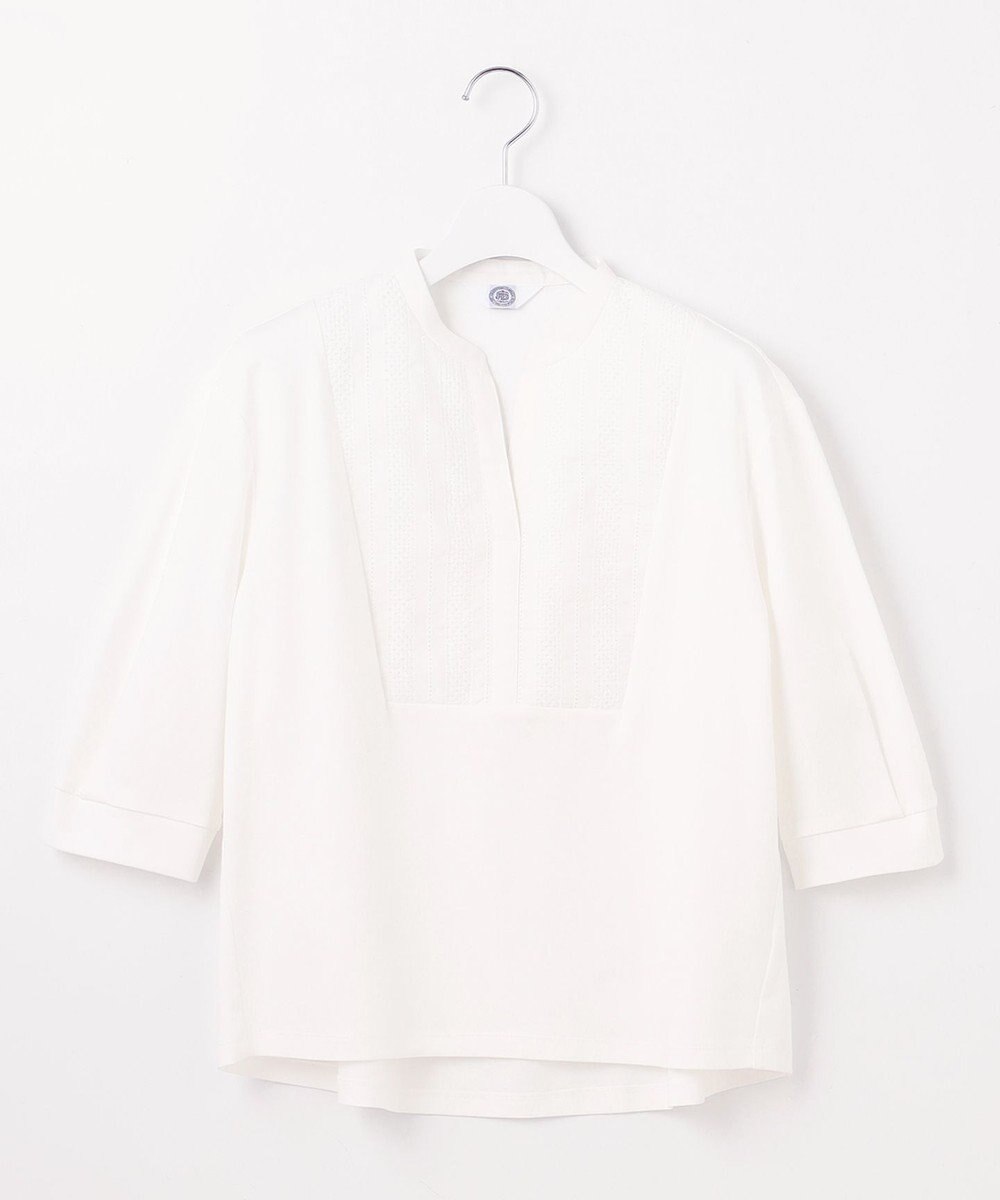 J.PRESS LADIES L スムースジャージー バンドカラー カットソー 