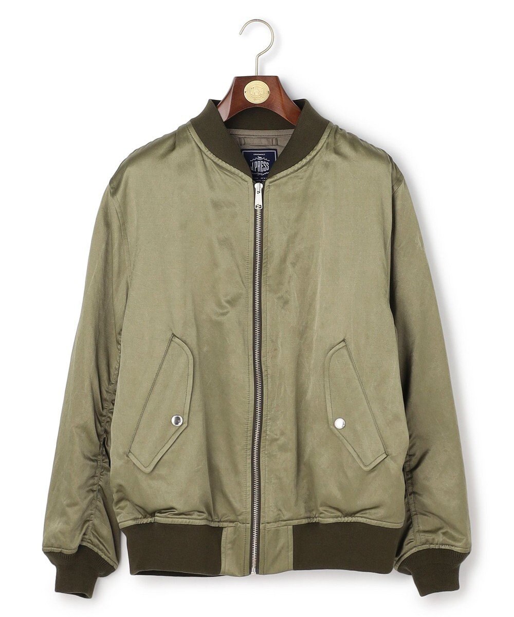 J.PRESS MEN 【J.PRESS ORIGINALS】Bleach Viscose Cotton Satin Flight Jacket / Japan Made 