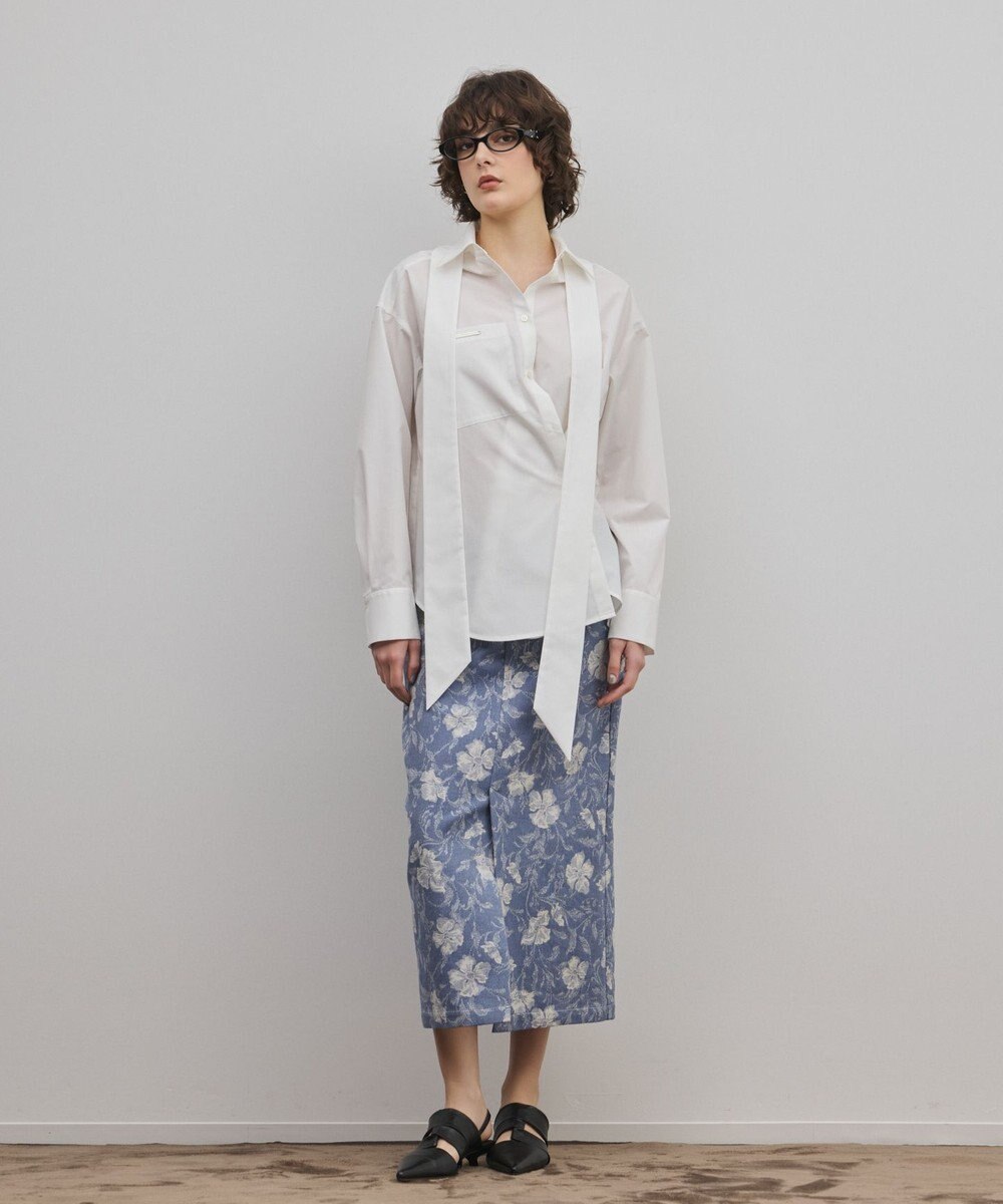 GRACE CONTINENTAL ボタニカルジャガードスカート 