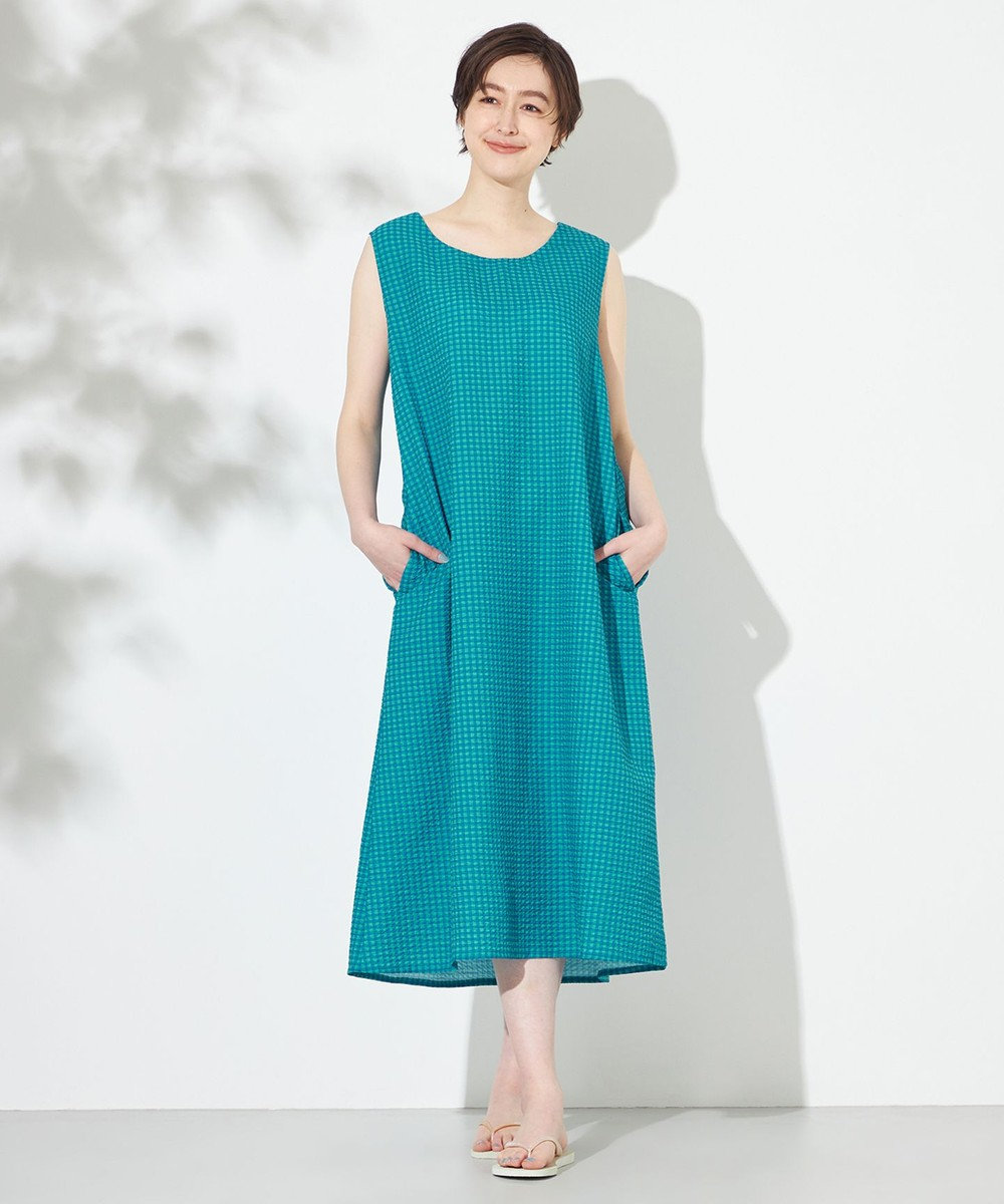 HELLY HANSEN 【速乾・UVカット・耐海水・耐塩素】マリンリゾートシアサッカーワンピース 