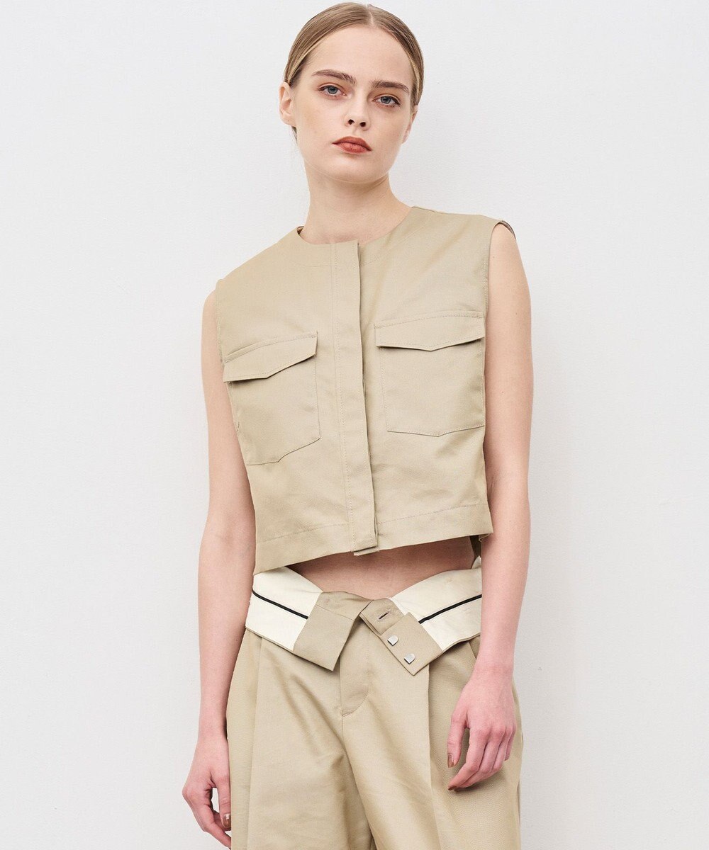 uncrave チノギャバジン ジレブラウス 